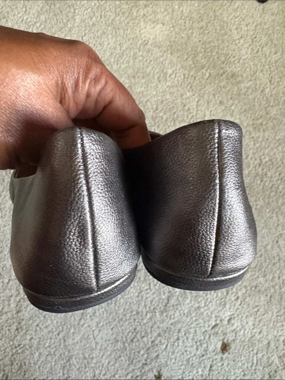 American Rag Pewter Leather Ballet Flats